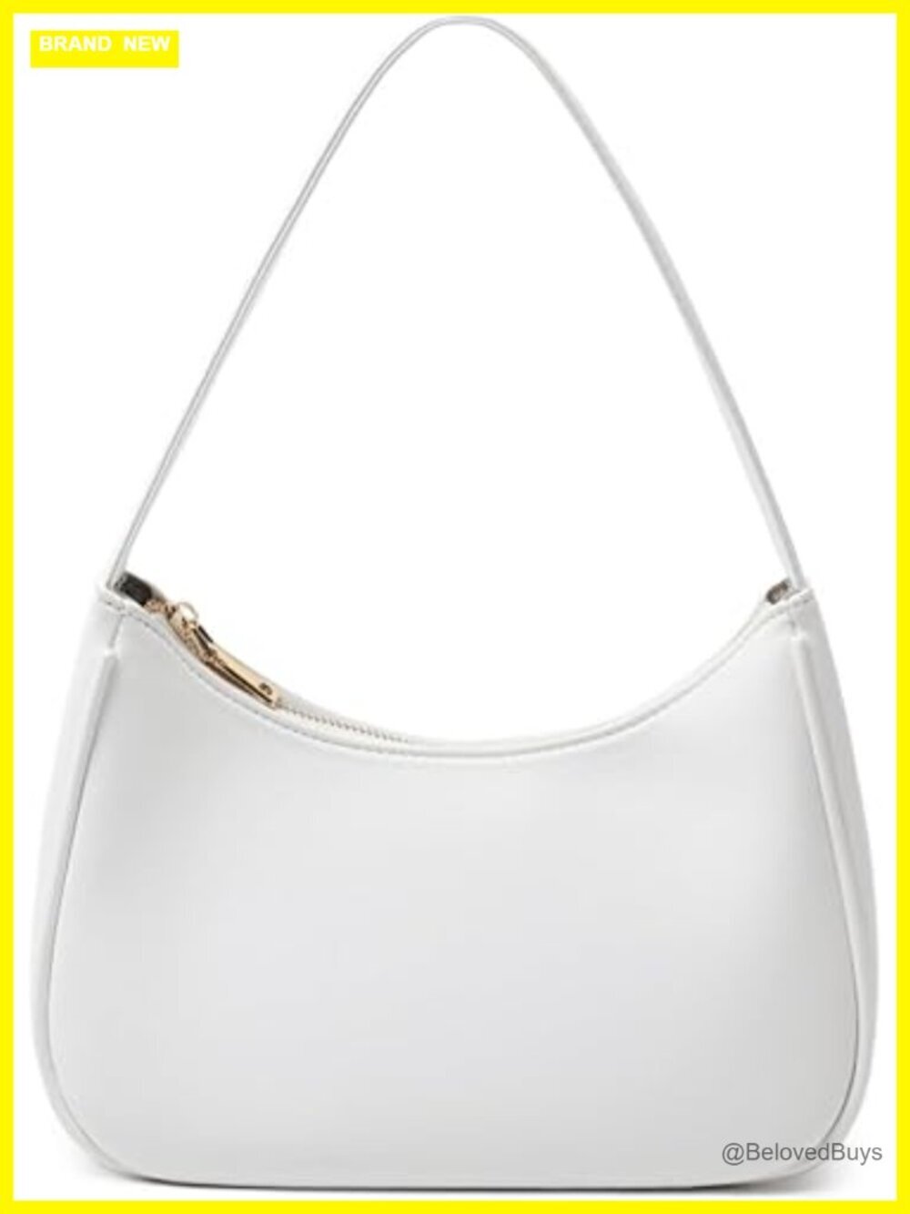 PU Leather Hobo Shoulder Bag with Zipper, Tote Handbag Clutch Purse
